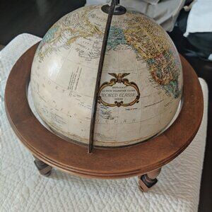 Vintage Replogle World Classic Series 12" Diameter Globe w/ Wood Stand